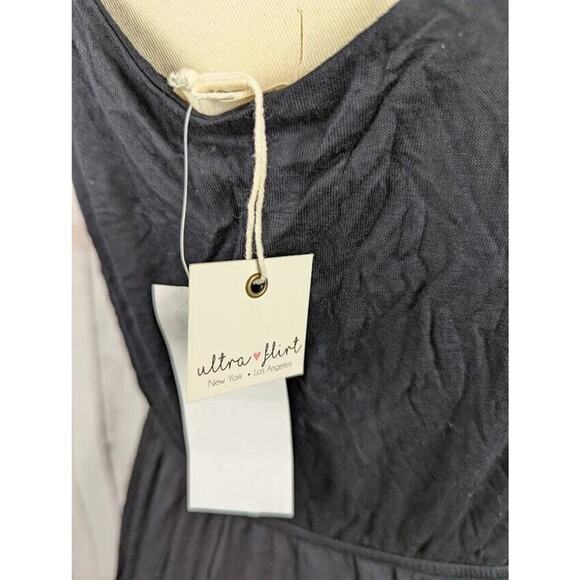 Ultra Flirt Juniors' Braided-Strap Romper Black Size L - Picture 4 of 4